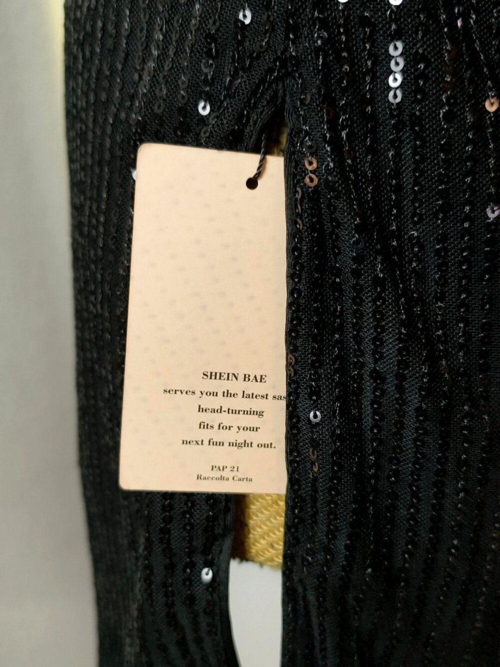 Womens S Black Sequin Mini Dress Open Back Criss Cross Shiny Party Clubwear NEW - Picture 8 of 11
